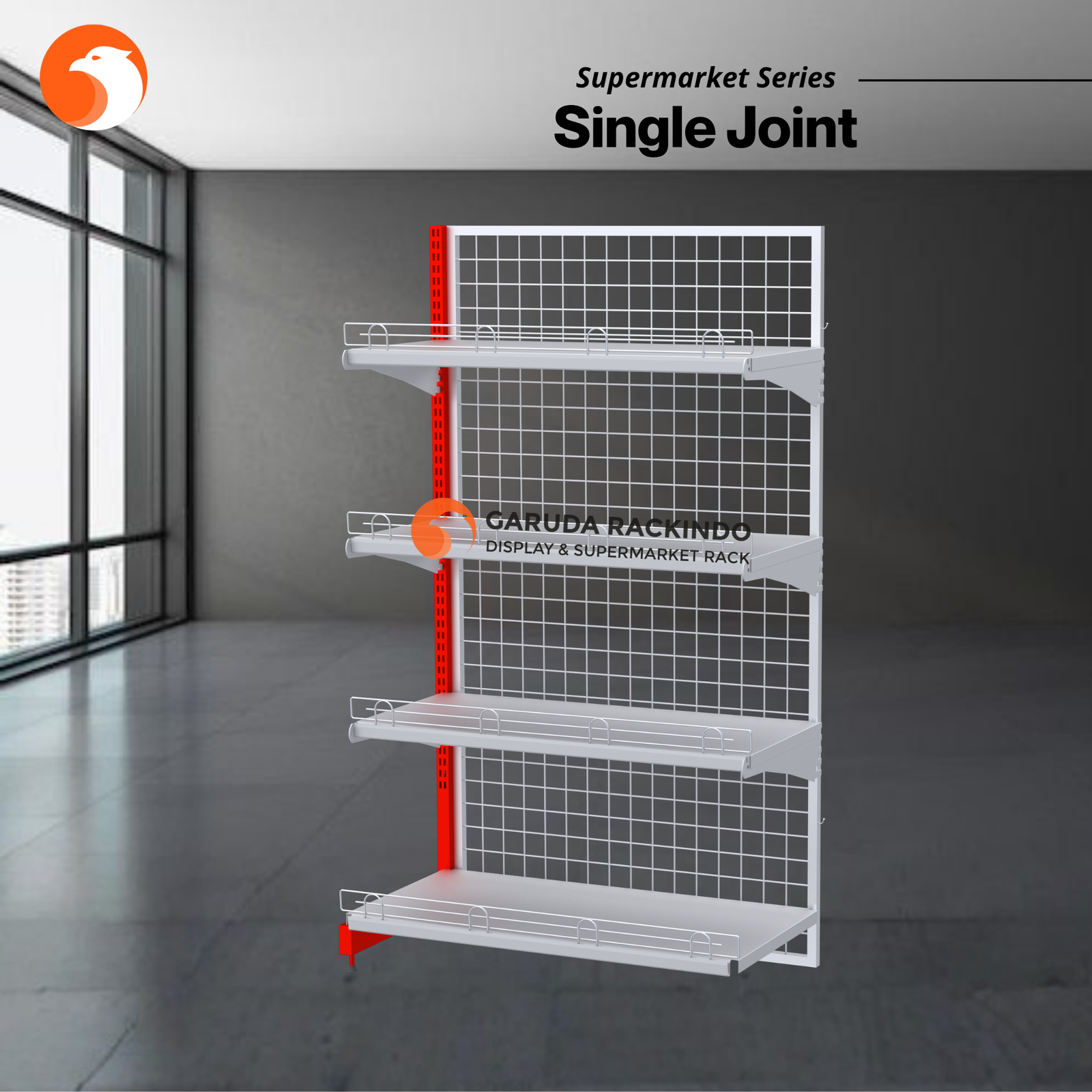 Rak Gondola Supermarket - Single Jointing / Kualitas Terbaik Produksi Sendiri dan Produk Import