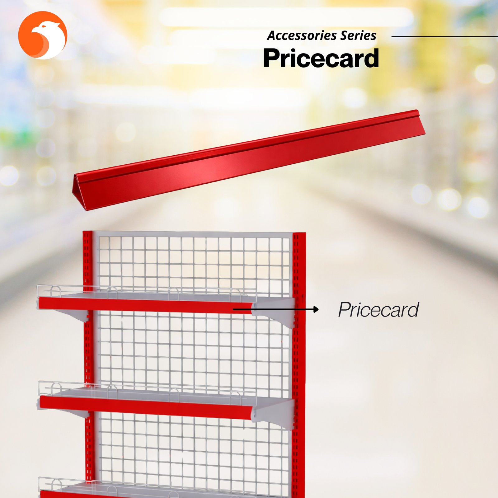 Pricecard - Tag Harga Untuk Rak Gondola Minimarket